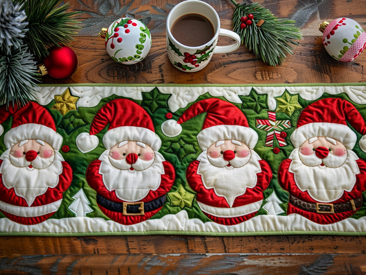 Christmas Santa TAI111124375 Quilted Table Runner