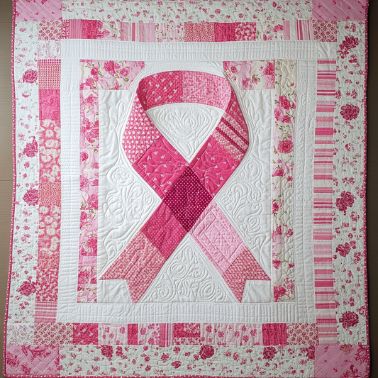 Breast Cancer Ribbon TAI101224136 Quilt Blanket