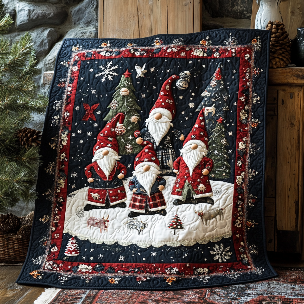 Christmas Gnome TAI260924038 Quilt Blanket