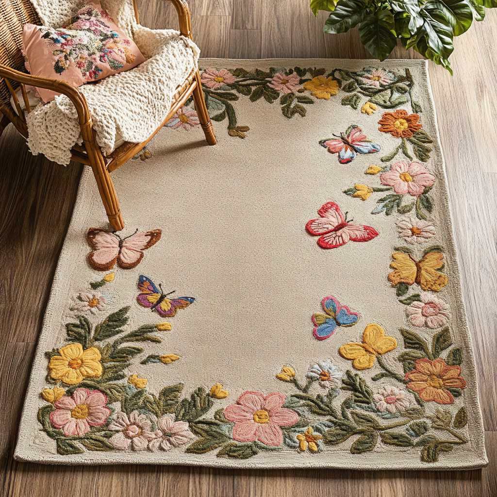 Butterfly Garden TAI141124514 Rug