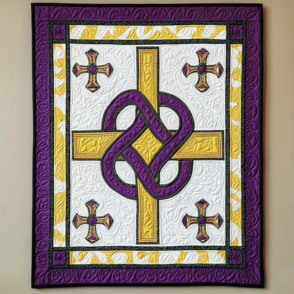 Celtic Christian Cross DAI231124049 Quilt Blanket