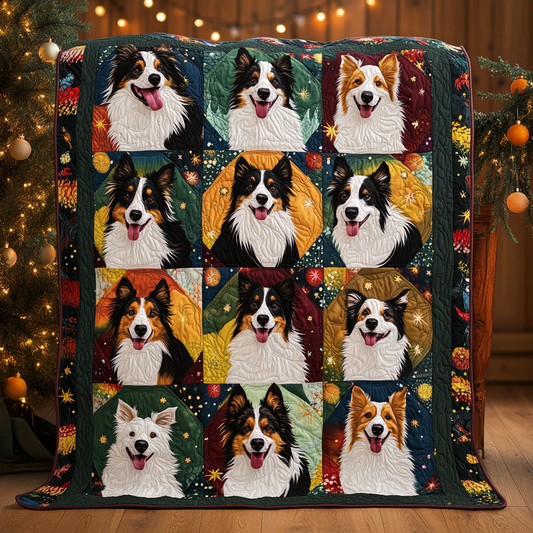 Border Collie TAI181024044 Quilt Blanket