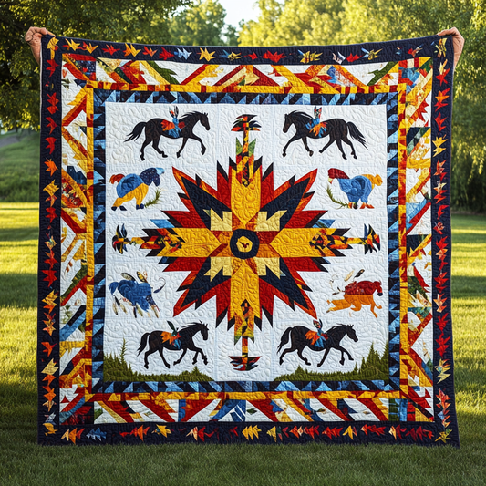 Native Horse TAI041024471 Quilt Blanket