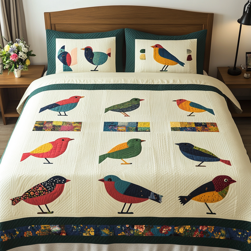 Bird DAI280824211 Quilt Bedding Set