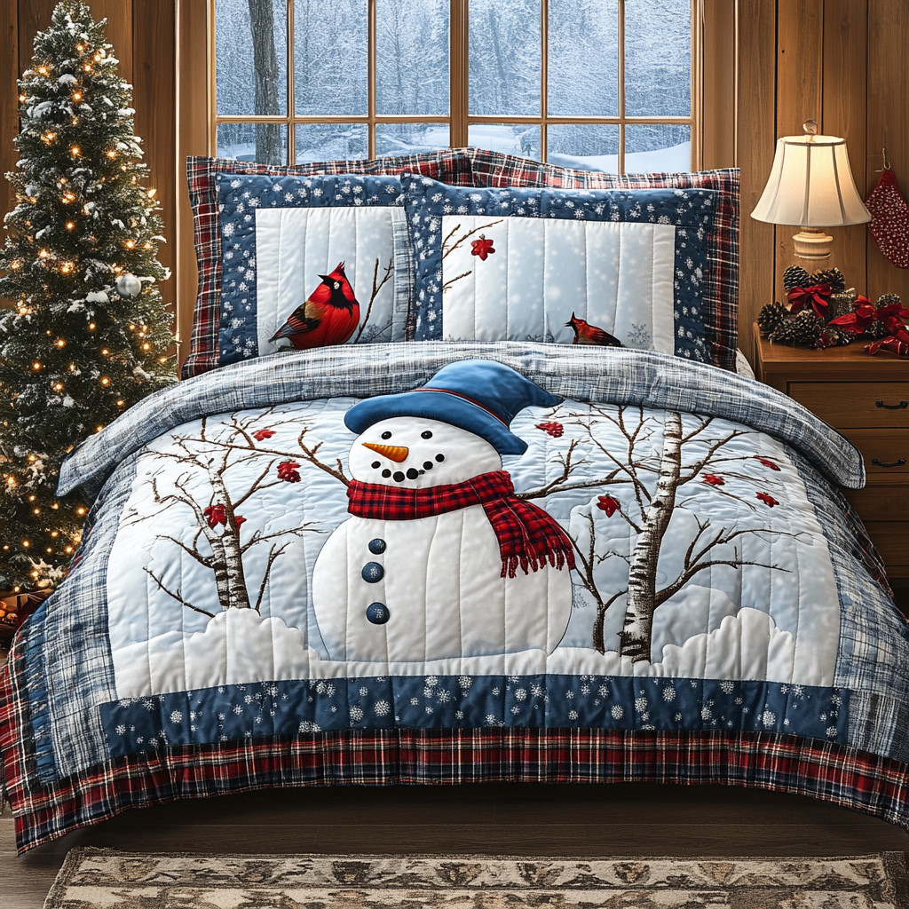 Christmas Snowman TAI111124073 Quilt Bedding Set