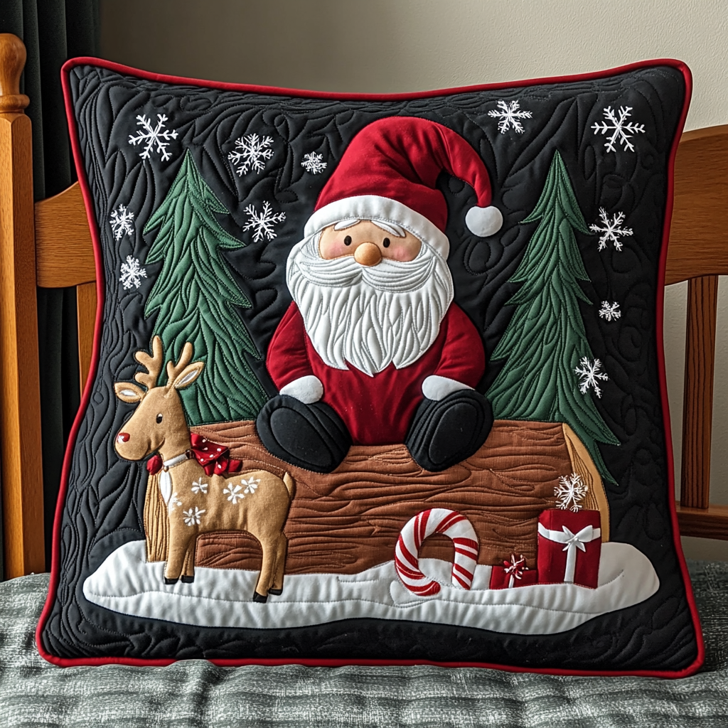 Christmas Santa TAI201124438 Quilted Pillow Case