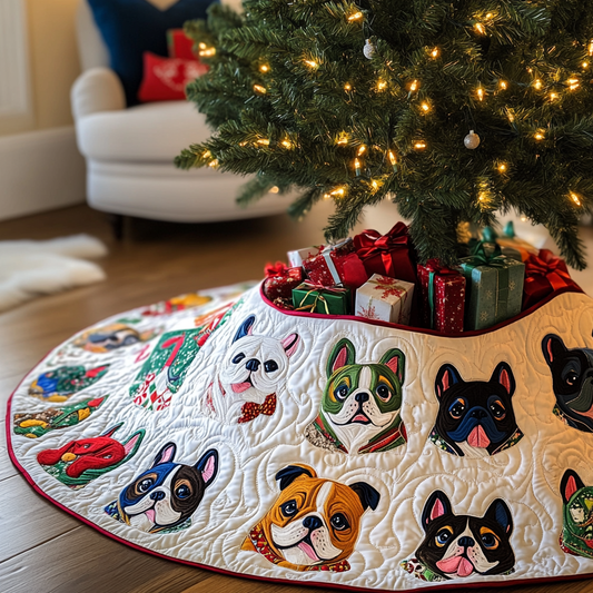 French Bulldog TAI041024232 Quilted Tree Skirt