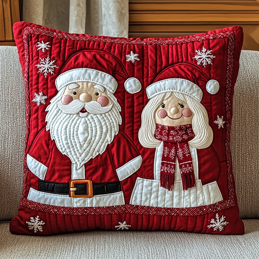 Mr And Mrs Claus DAI111124591 Quilted Pillow Case