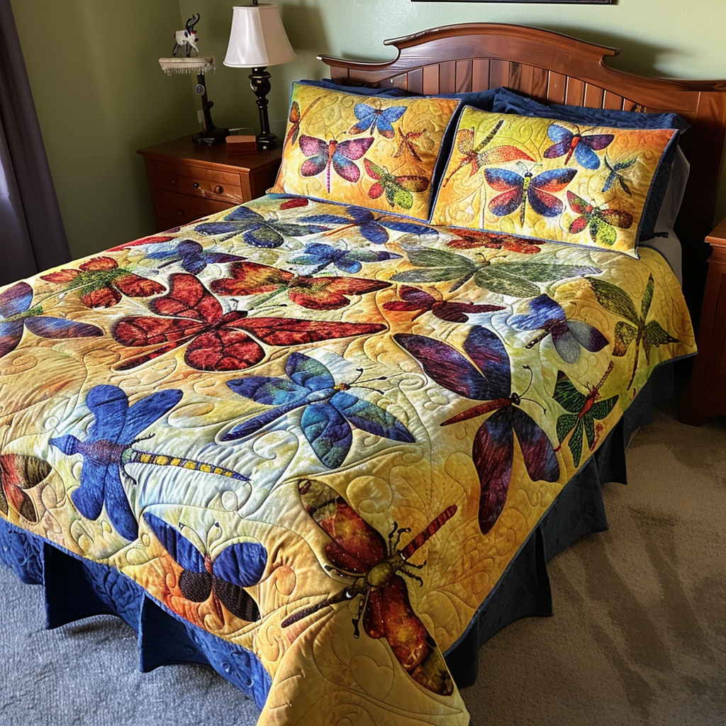 Dragonfly TAI040624105 Quilt Bedding Set