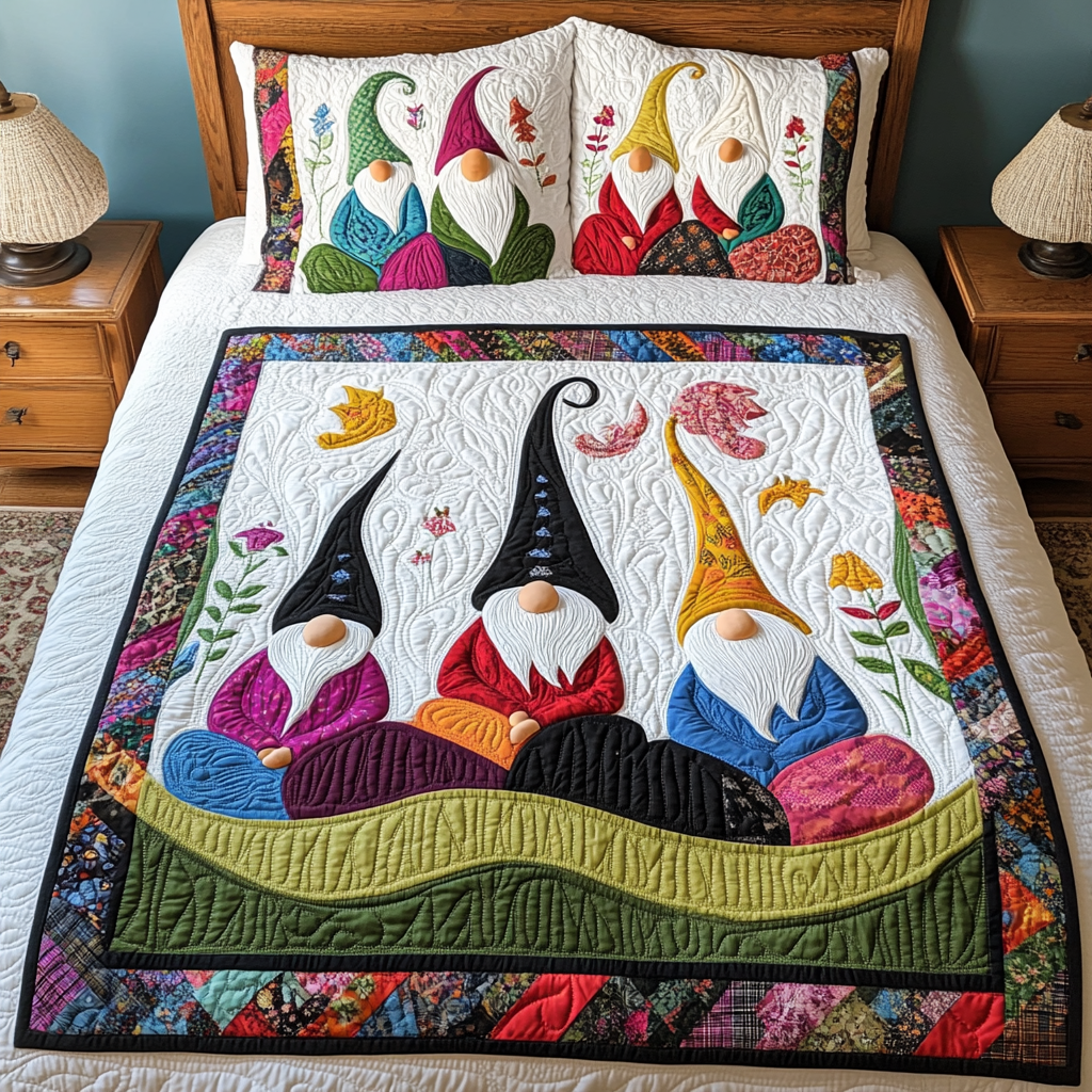 Christmas Gnome TAI181024227 Quilt Bedding Set