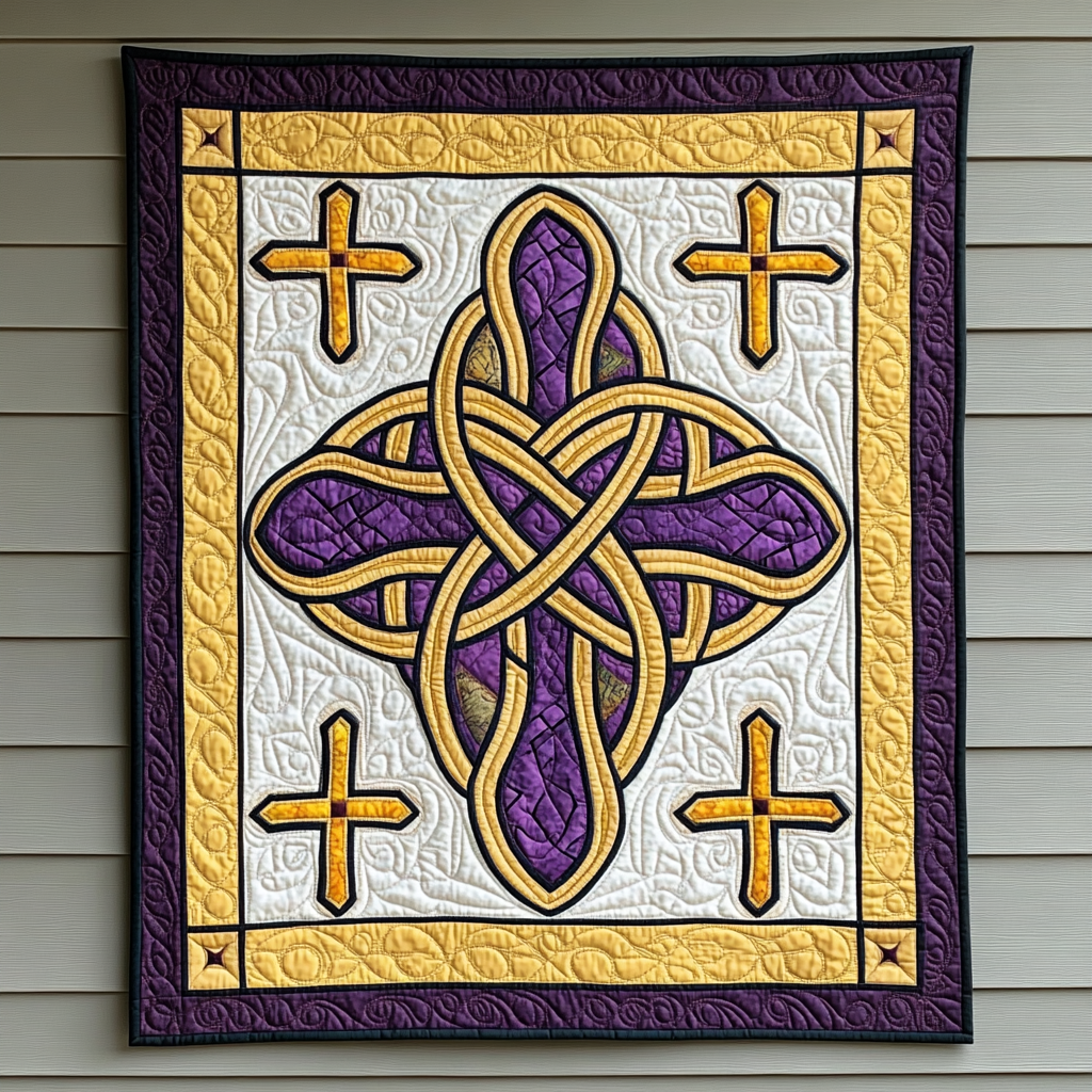 Celtic Christian Cross DAI231124051 Quilt Blanket