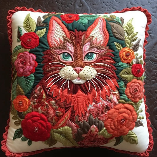 Cat TAI020324217 Quilted Pillow Case