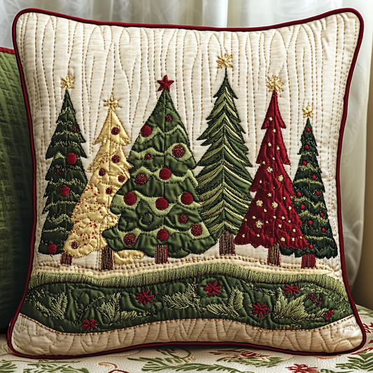 Christmas Tree TAI141124405 Quilted Pillow Case