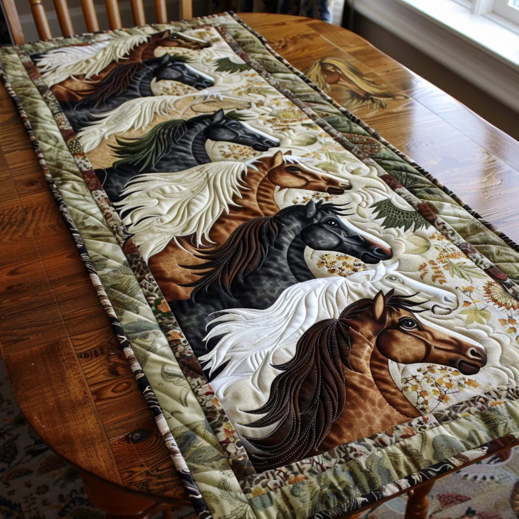 Horse TAI020324048 Quilted Table Runner