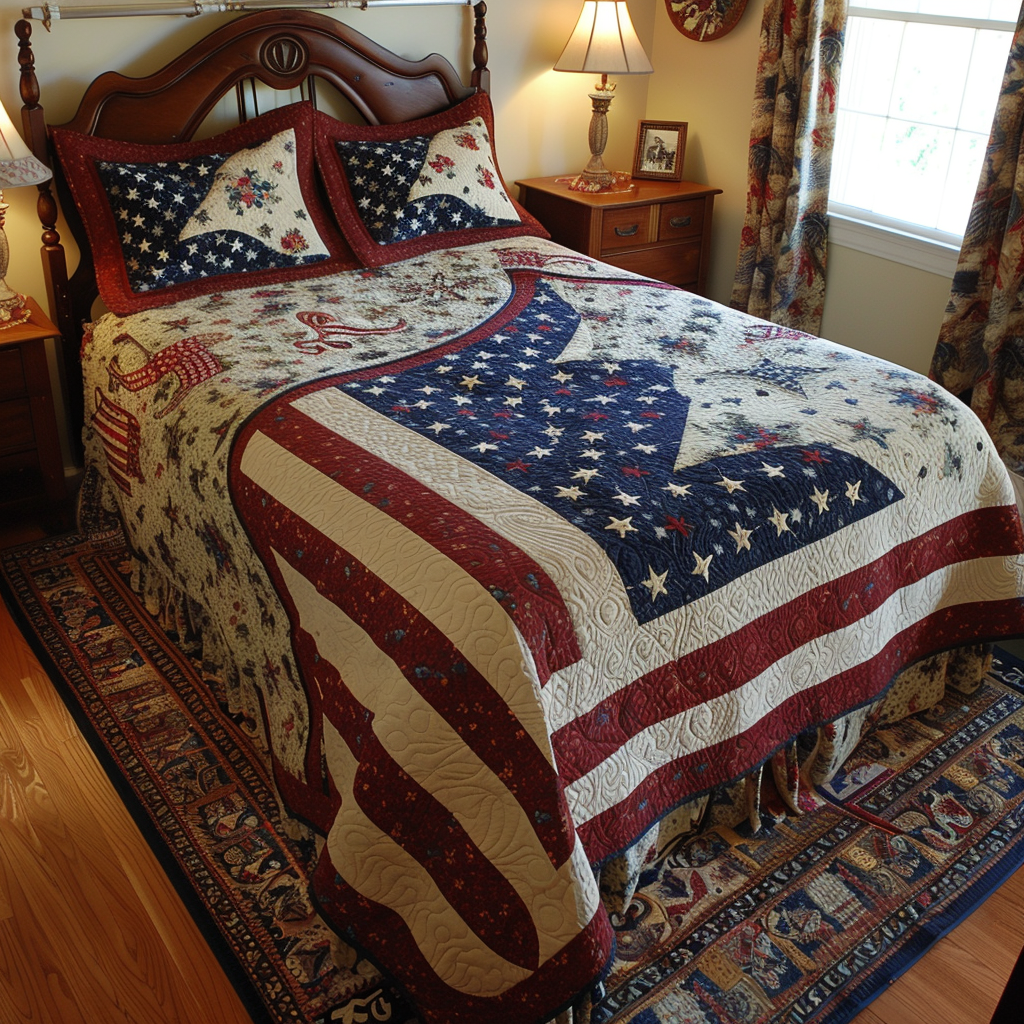 Patriotic TAI100724055 Quilt Bedding Set