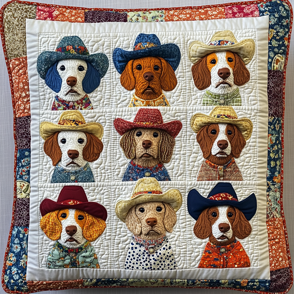 Cowboy Cavalier DAI241224121 Quilted Pillow Case