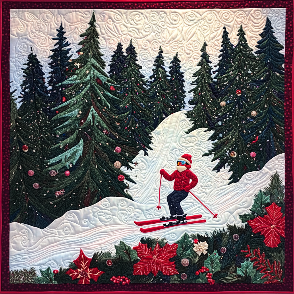 Christmas Ski DAI181124040 Quilt Blanket