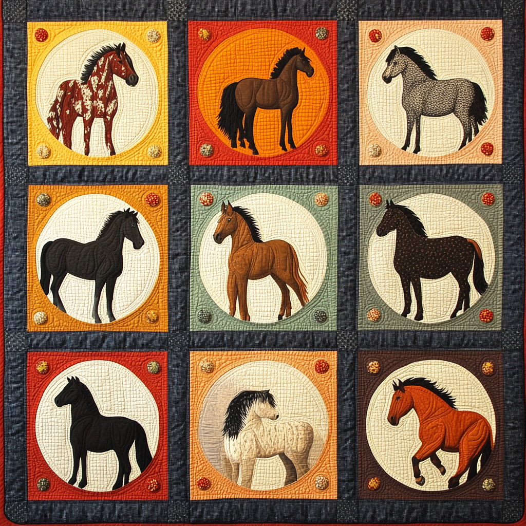 Horse DAI070824095 Quilt Blanket