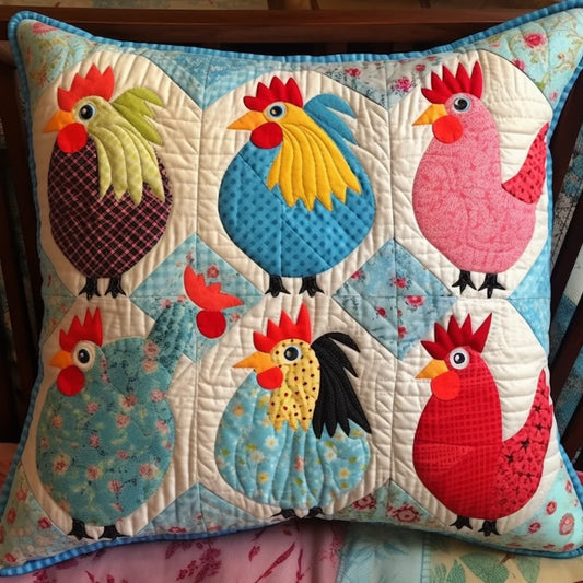 Chicken TAI060324143 Quilted Pillow Case