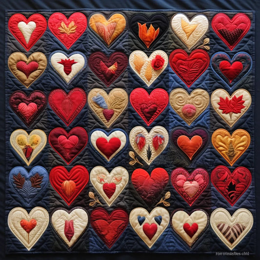 Hearts BL10112323 Quilt Blanket