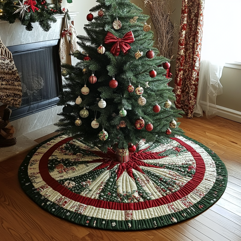 Christmas TAI040924303 Quilted Tree Skirt