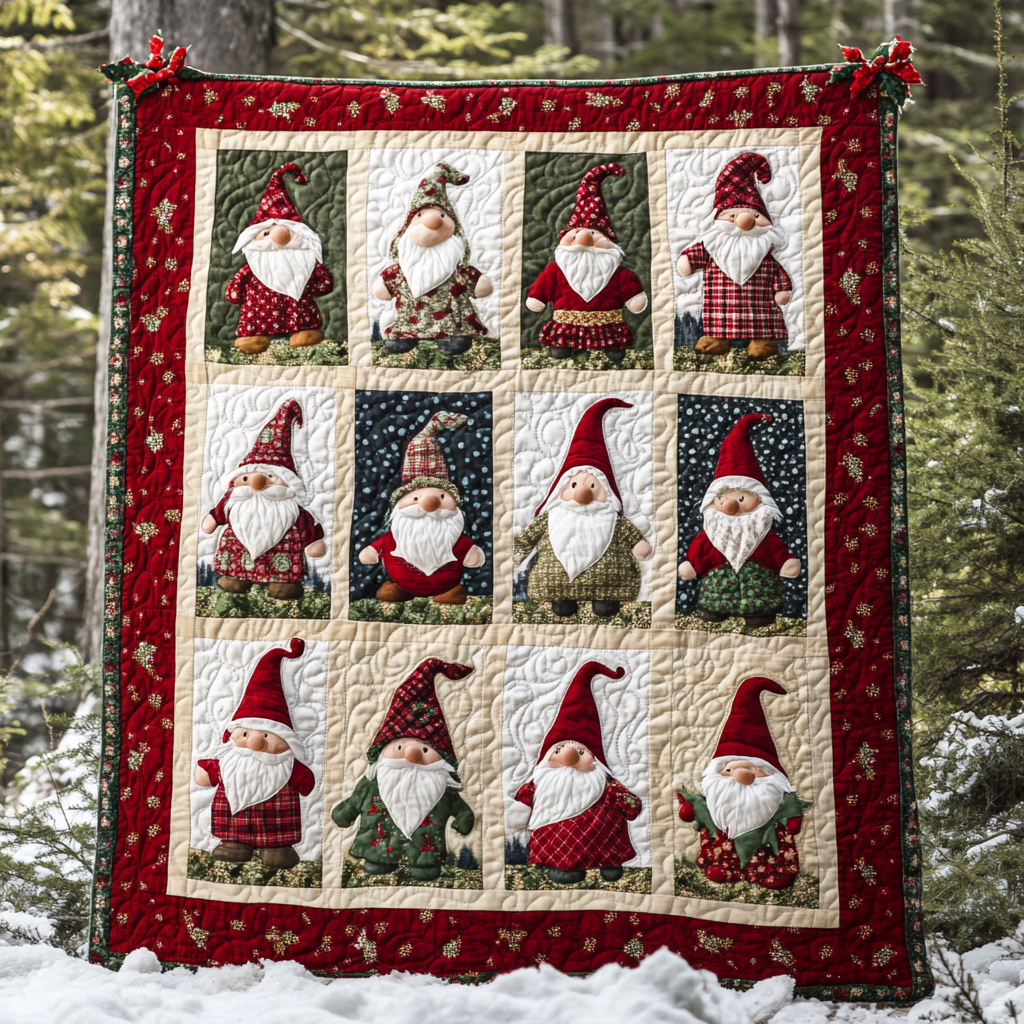 Christmas Gnome DAI190824138 Quilt Blanket