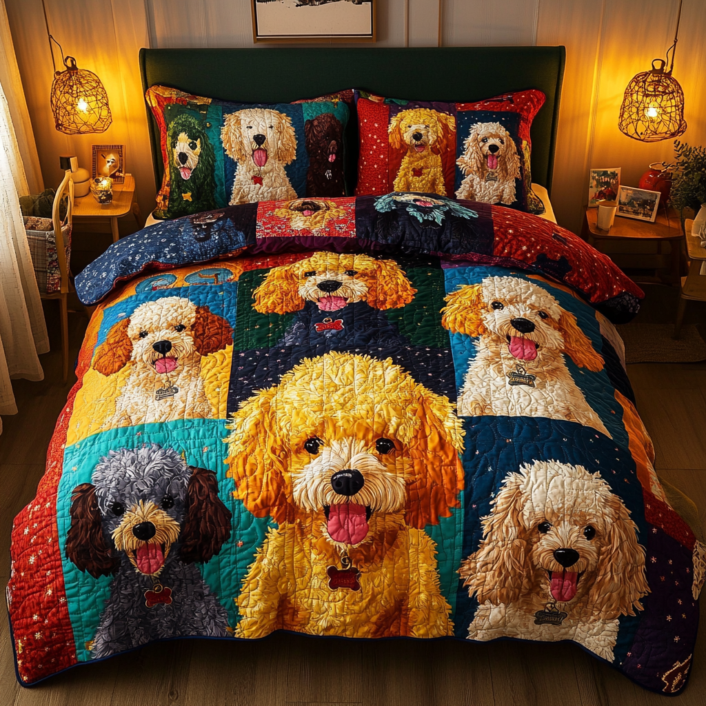 Poodle TAI181024371 Quilt Bedding Set