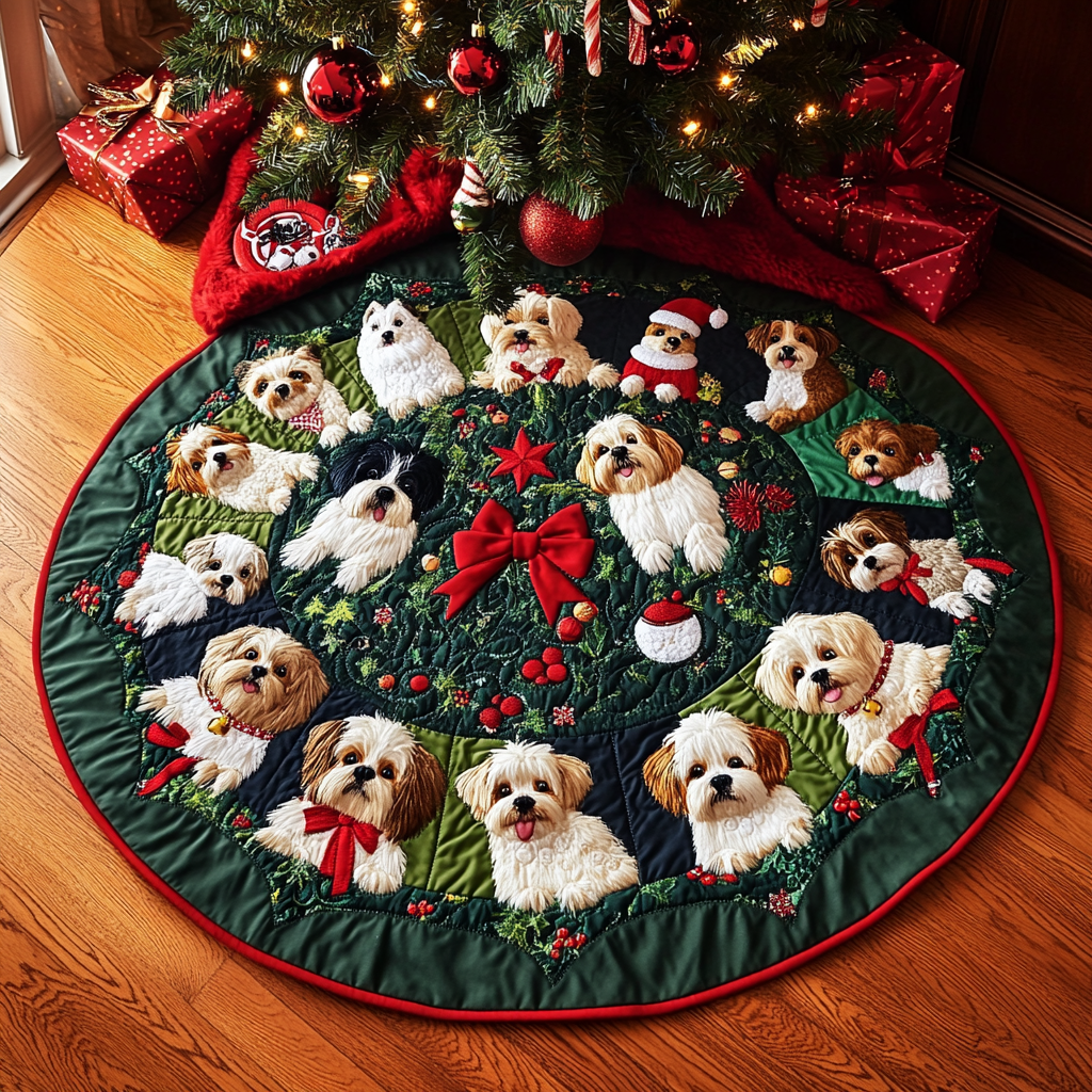 Shih Tzu TAI111124407 Quilted Tree Skirt