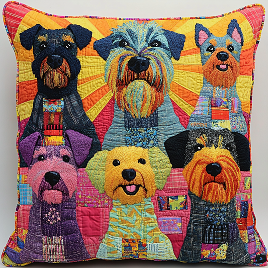 Schnauzer TAI181024586 Quilted Pillow Case