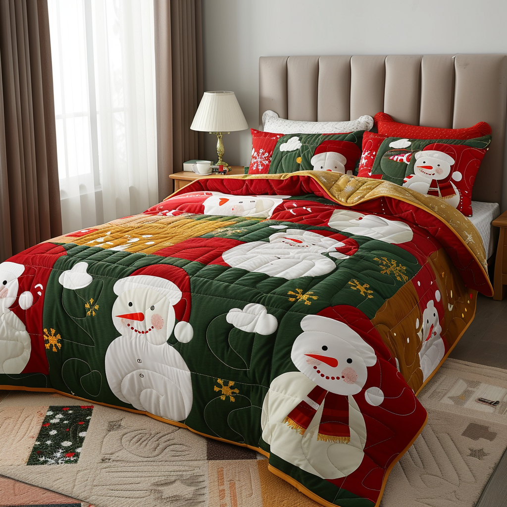 Snowman TAI010824040 Quilt Bedding Set