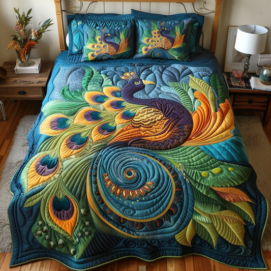 Peacock TAI170724015 Quilt Bedding Set