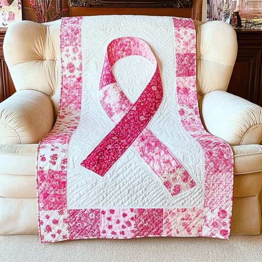 Breast Cancer Ribbon TAI101224196 Quilt Blanket