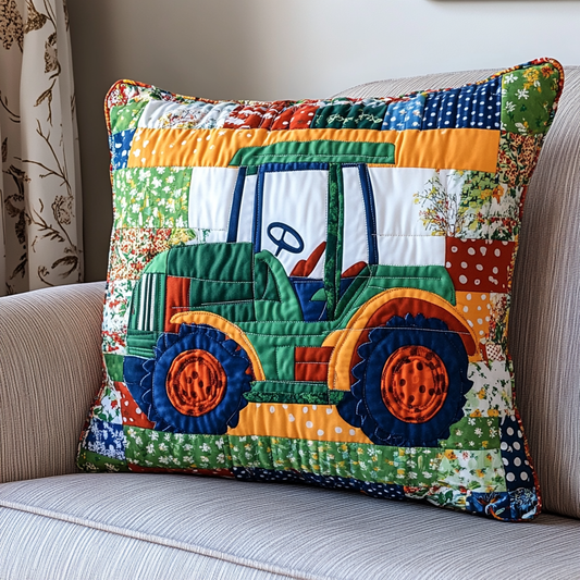 Farm Tractor DAI26102424 Quilted Pillow Case