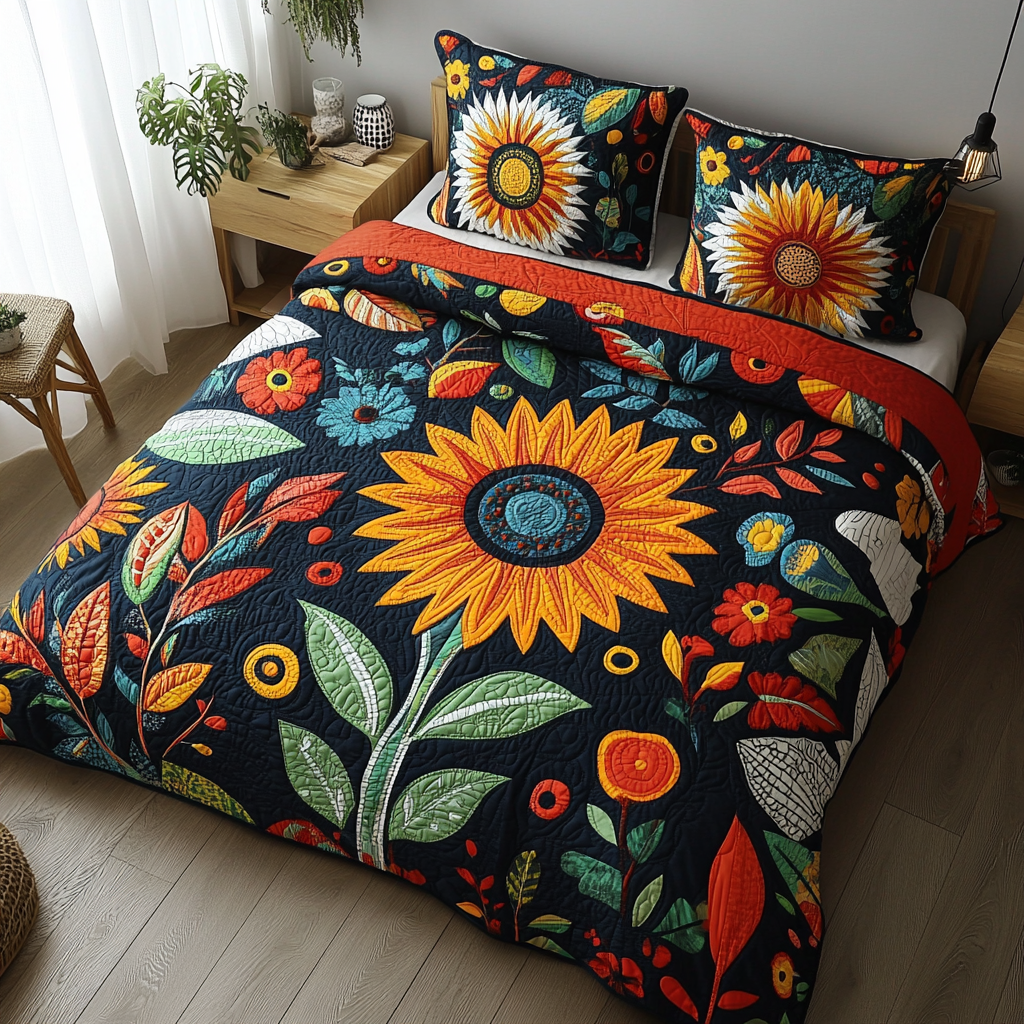 Sunflower DAI190824317 Quilt Bedding Set