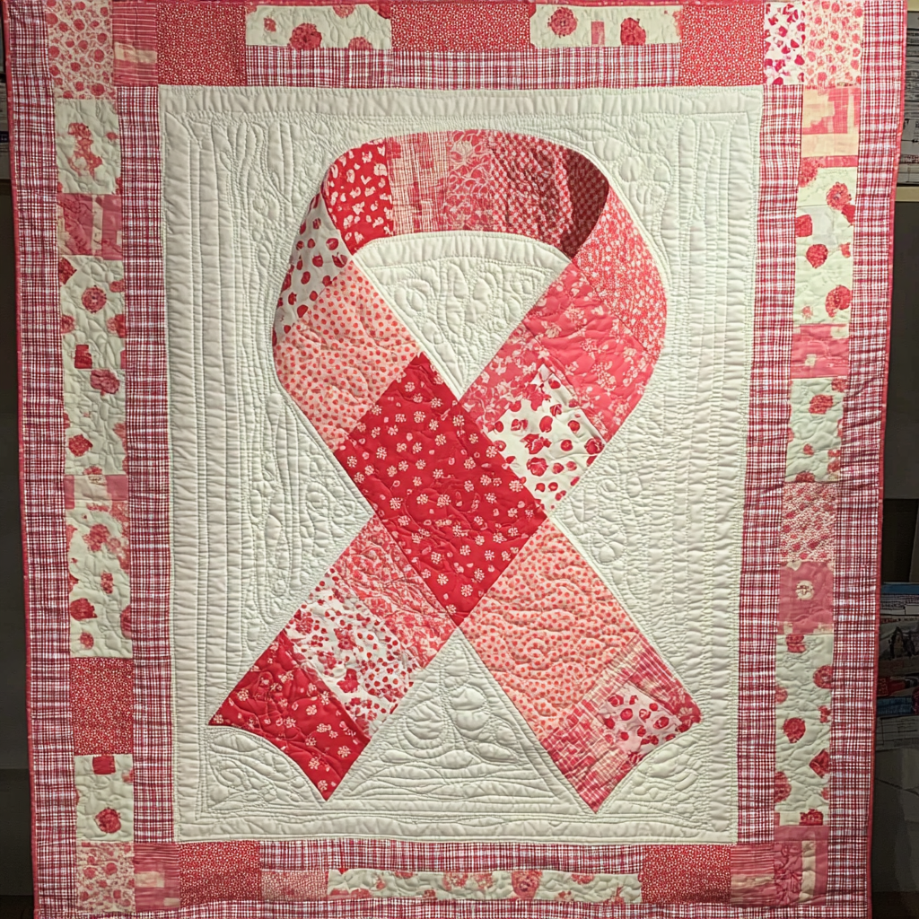 Breast Cancer Ribbon TAI101224183 Quilt Blanket