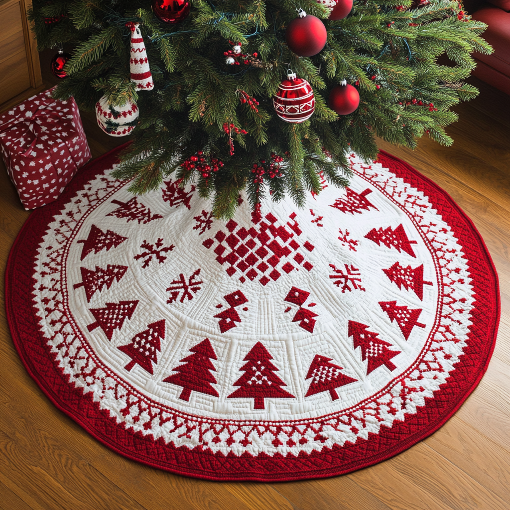 Christmas Tree TAI141124318 Quilted Tree Skirt