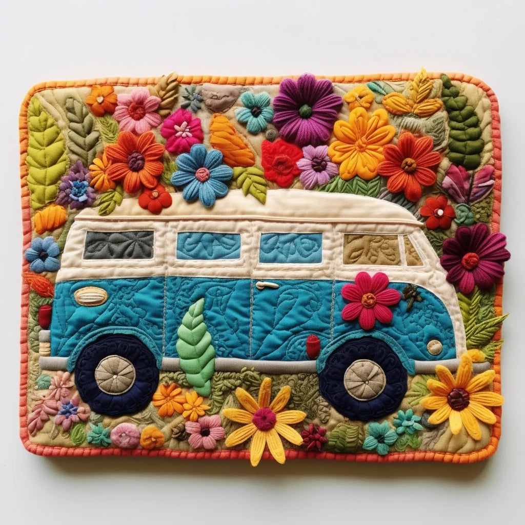 Hippie Caravan TAI040124327 Quilted Placemats