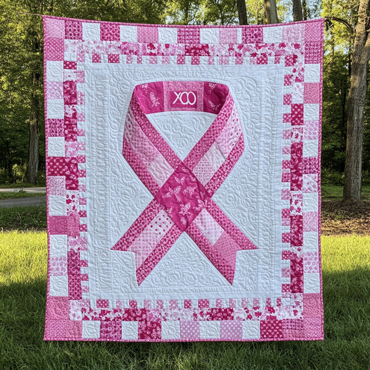 Breast Cancer Ribbon TAI101224171 Quilt Blanket