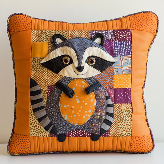 Raccoon DAI111124550 Quilted Pillow Case