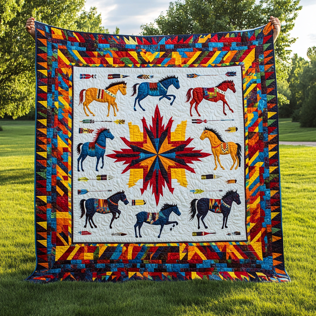 Native Horse TAI041024468 Quilt Blanket