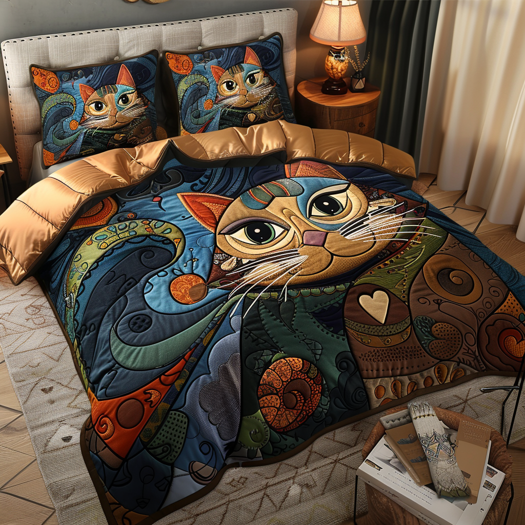 Cat TAI100724098 Quilt Bedding Set