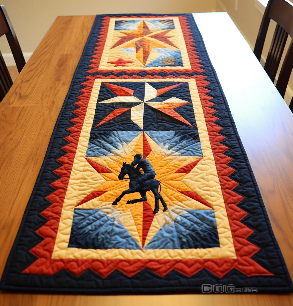 Cowboy TAI221223232 Quilted Table Runner