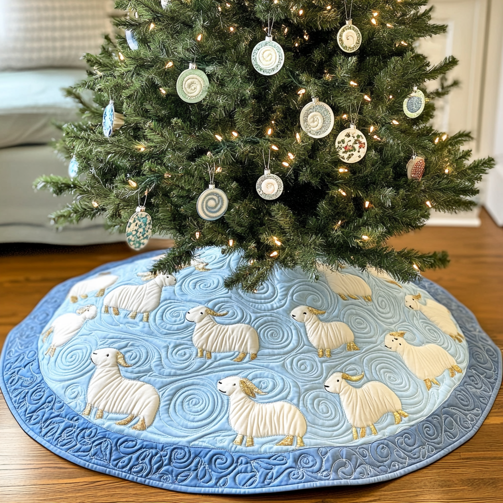 Sheep DAI040924147 Quilted Tree Skirt