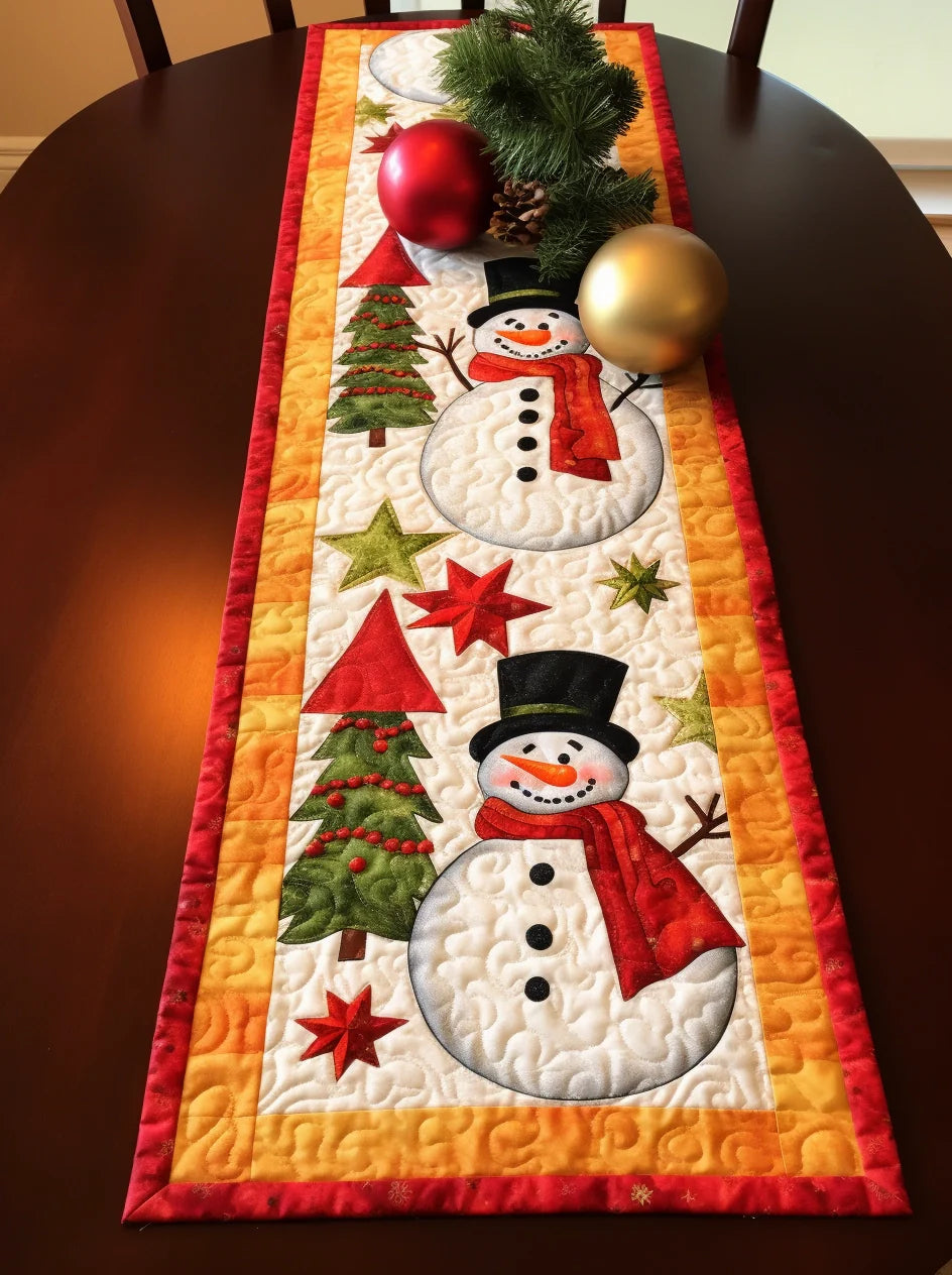 Snowman TAI15112330 Quilted Table Runner