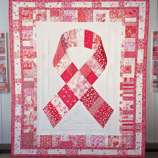 Breast Cancer Ribbon TAI101224148 Quilt Blanket