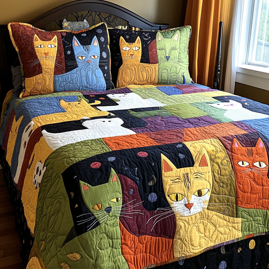 Cat TAI041024523 Quilt Bedding Set