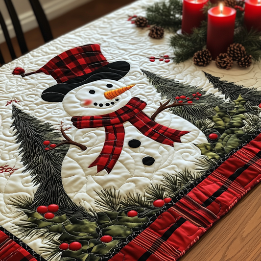 Christmas Snowman TAI111124362 Quilted Table Runner