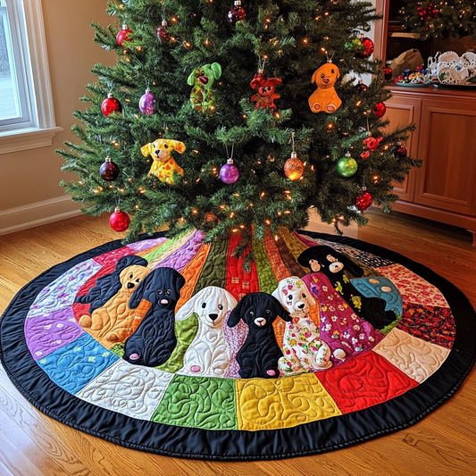 Puppies TAI021024116 Quilted Tree Skirt