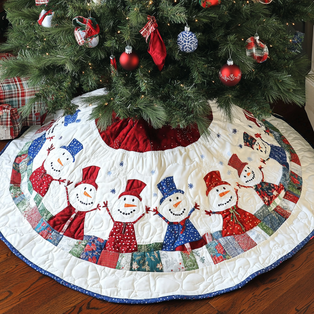 Snowman DAI040924088 Quilted Tree Skirt