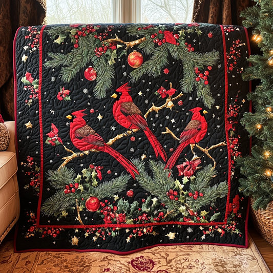 Christmas Cardinal TAI041024414 Quilt Blanket